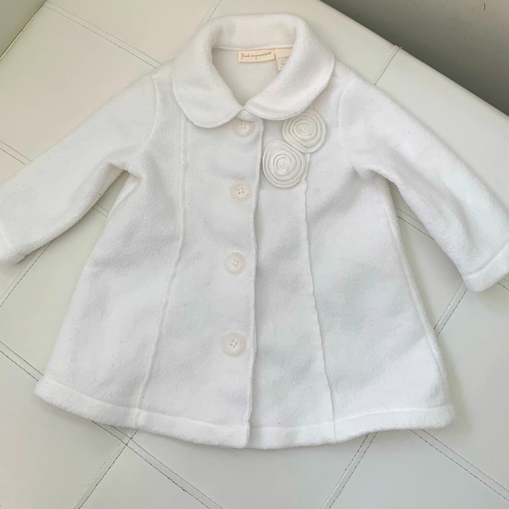 White Polyester Peacoat